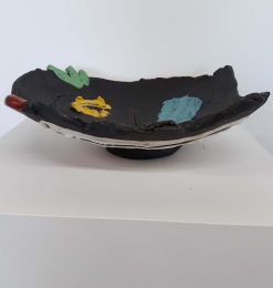 #2 Black Slab Platter with Red Handle